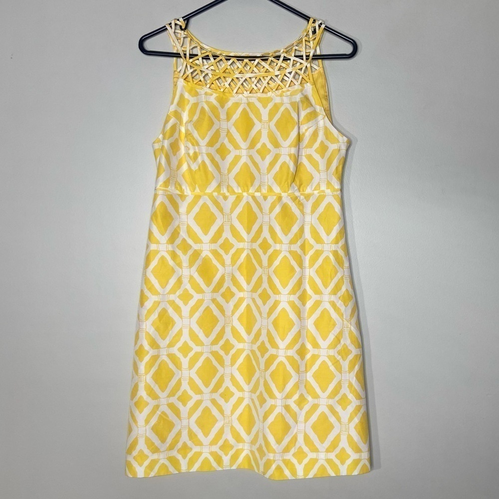 Lilly Pulitzer Silk Blend Sleeveless Jacqueline Dress with Bamboo Print Size 4